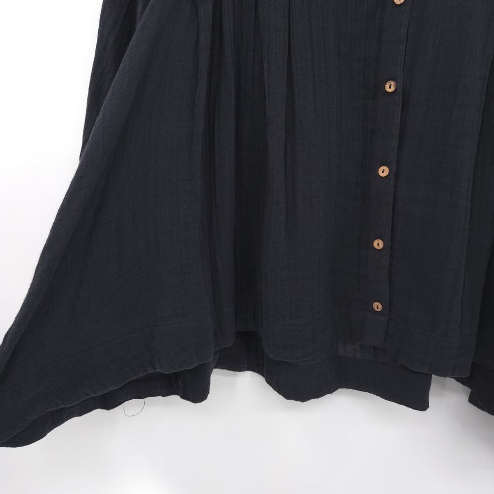Free People Voyager shirt dress Women XS Black Gauze Oversized Tunic top Boho - Picture 5 of 10